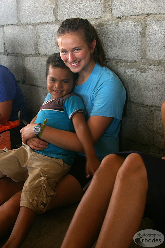 Abbey with Jose, one of the boys the hung to her all week.